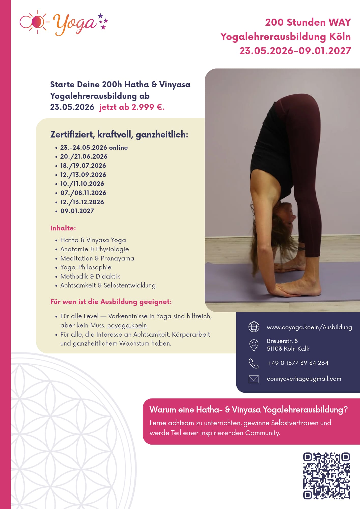 Yoga Köln 200 Stunden WAY Xogalehrer-Ausbildung